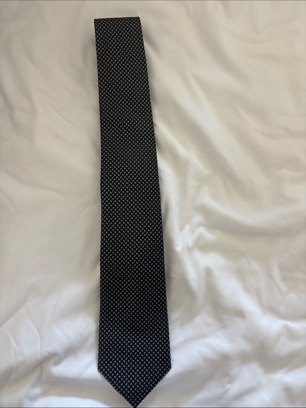 Jos. A. Bank Black and Gray Micro-Pattern Tie